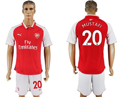 Arsenal #20 Mustafi Home Soccer Club Jersey - Click Image to Close